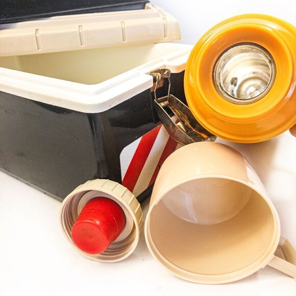 VTG King Seely Thermos Cooler Box W/ Beverage Thermos - Picture 11 of 16